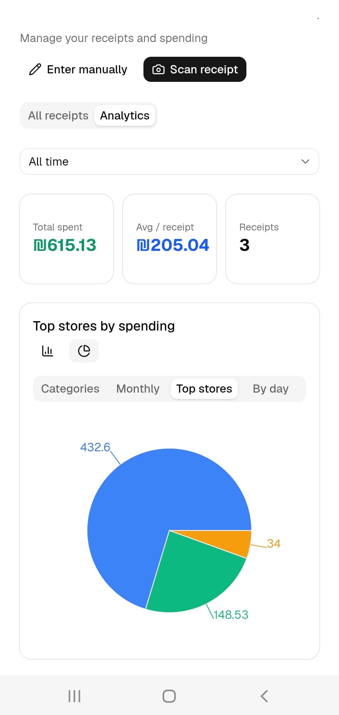 Receipto app screenshot 3